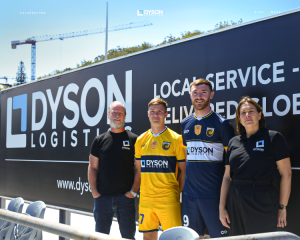 Dyson Logistics are Front of Shirt Partner for Central Coast Mariners in AFC Champions League Elite